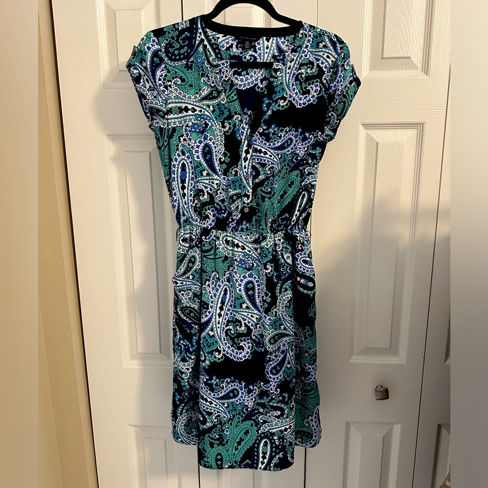Tommy Bahama Cap Sleeved Paisley Print Dress